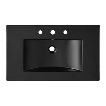 Ancillary 3-Hole 20 in. W x 18.25 in. D Classic Contemporary Rectangular Ceramic Single Sink Basin Vanity Top